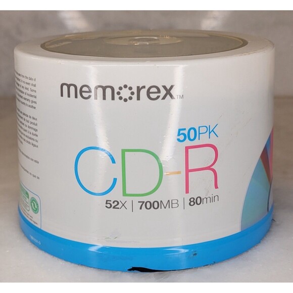 Memorex CD-R (50-Pack) 52X 700MB 80 Min - Blank Recordable Discs - New Sealed - Picture 2 of 7